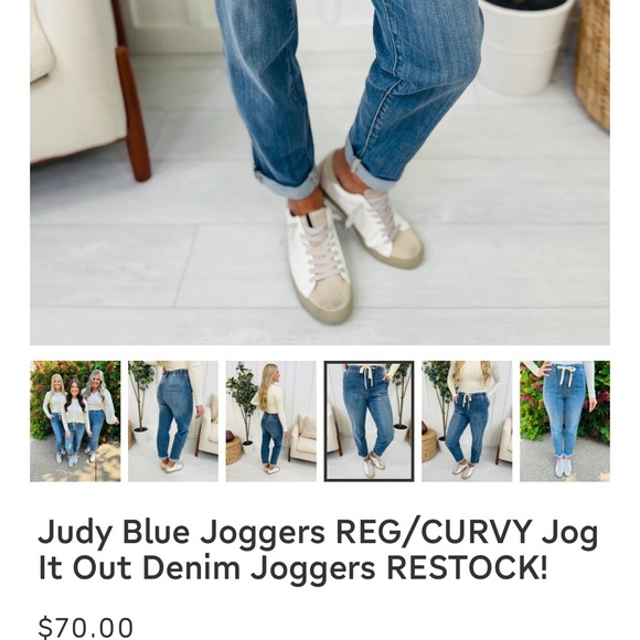 Perfect condition Judy blue draw string jeans - Picture 4 of 4